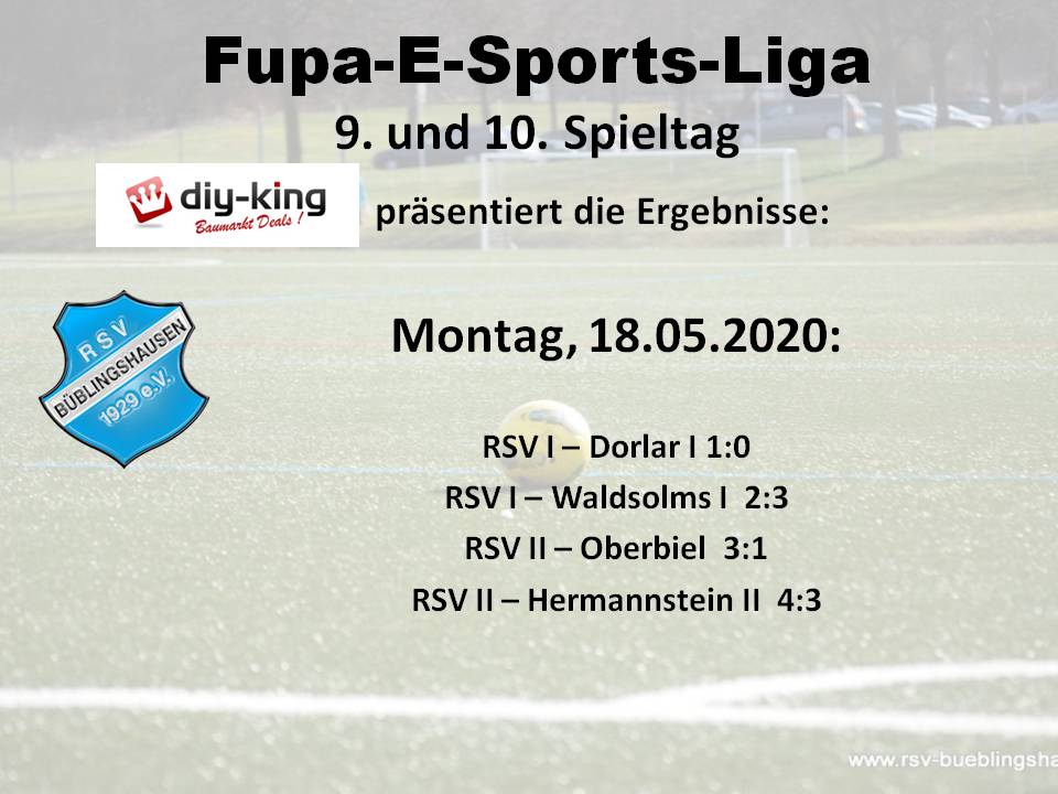 You are currently viewing FuPa Mittelhessen-E-Sports Liga: RSV II erstmals mit voller Punktausbeute – RSV I weiter in Spitzengruppe