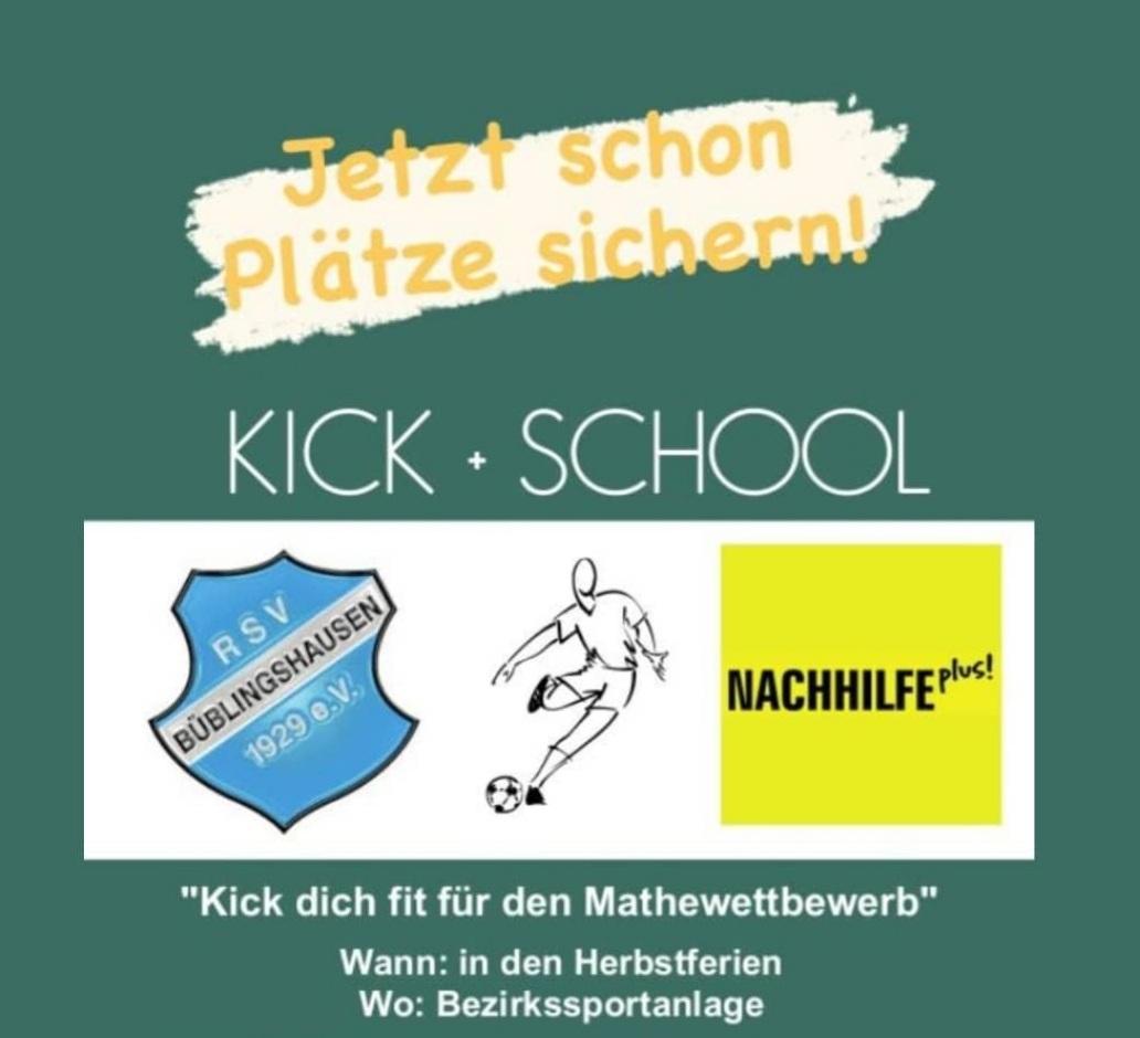 You are currently viewing „Kick+School“ in den Herbstferien: Besser in Mathe und danach noch kicken! Jetzt anmelden!