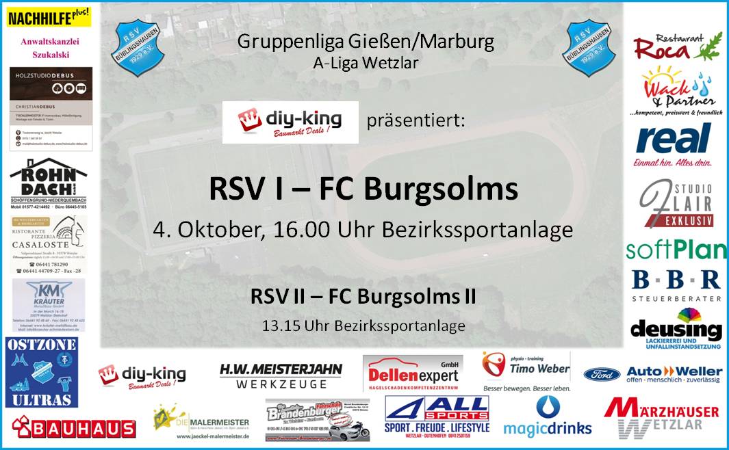 You are currently viewing Sonntag ist Heimspieltag! RSV mit beiden Teams gegen Burgsolms