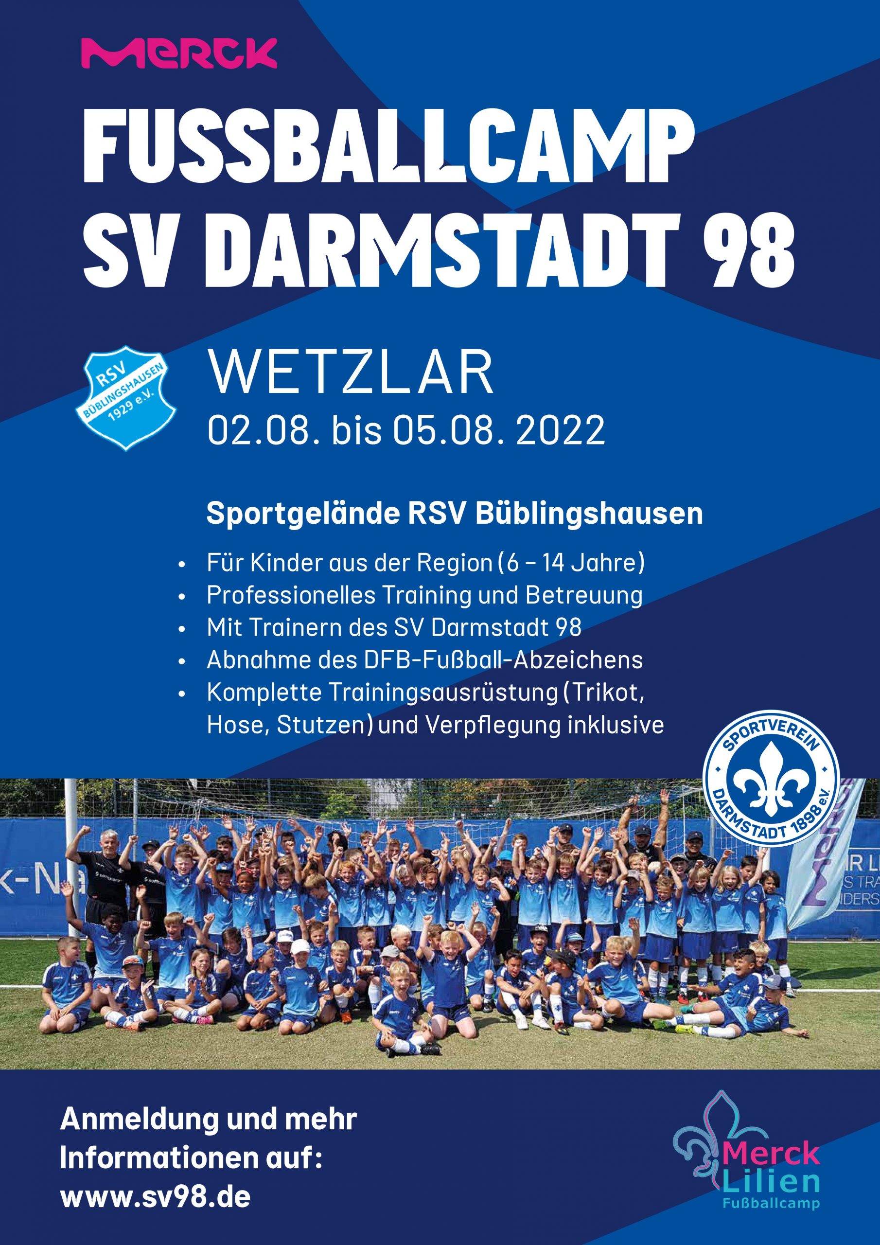 Read more about the article In den Sommerferien Lust auf Fußball? Jetzt „Lilien-Camp“ beim RSV buchen