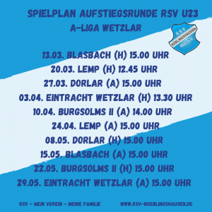 Mehr über den Artikel erfahren U23 startet Sonntag in Aufstiegsrunde zur Kreisoberliga