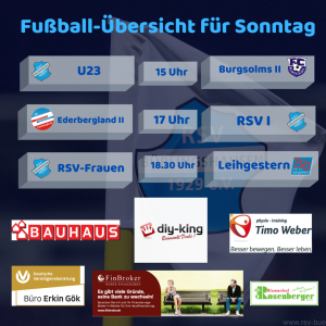 Read more about the article RSV mit weitester Auswärtsfahrt – U23 empfängt Meister – Frauen beschließen Saison