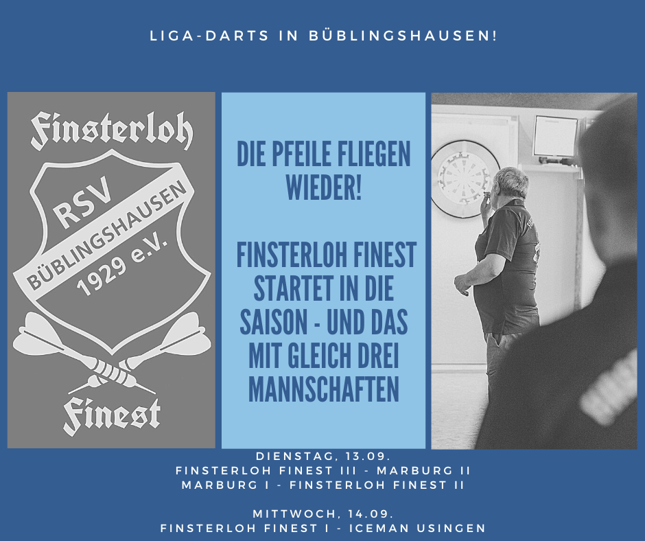 Du betrachtest gerade Die Pfeile fliegen wieder! Finsterloh Finest startet mit drei Teams in die Saison