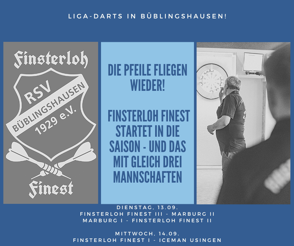 Read more about the article Die Pfeile fliegen wieder! Finsterloh Finest startet mit drei Teams in die Saison