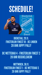 Mehr über den Artikel erfahren Darts: Heimspiele für Finsterloh-Teams