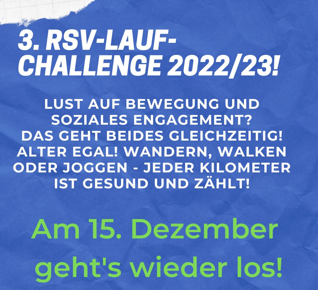 Read more about the article 3. RSV-Lauf-Challenge ab 15. Dezember!