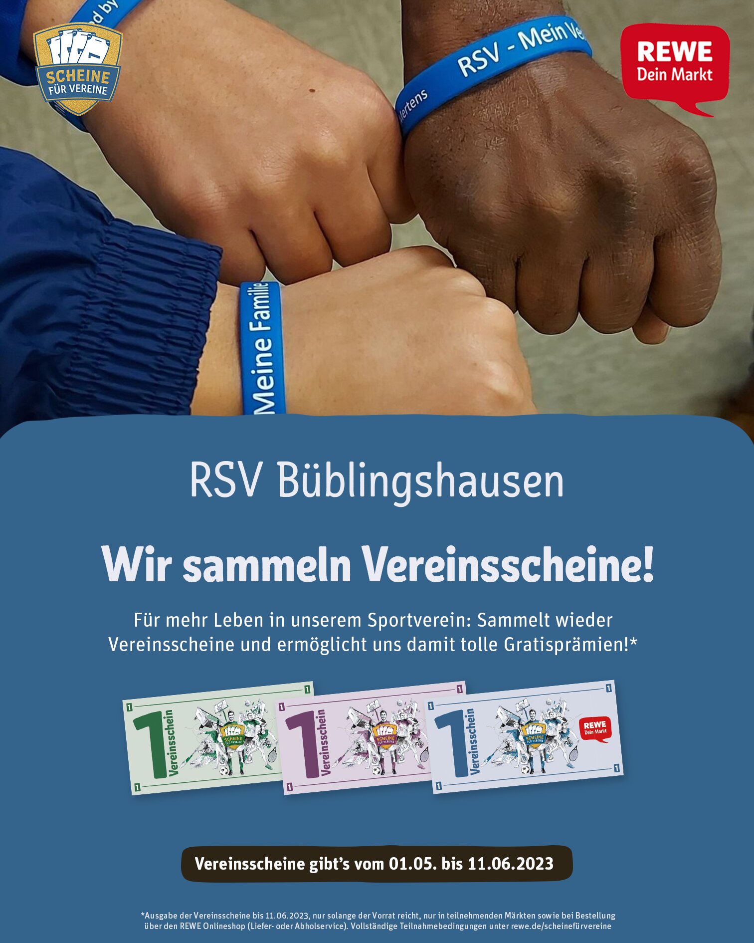 Read more about the article REWE „Scheine für Vereine“: Eure Scheine für uns!