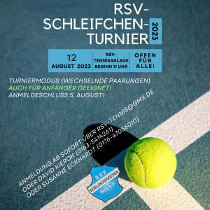 Read more about the article Tennis-Turnier offen für alle am 12. August