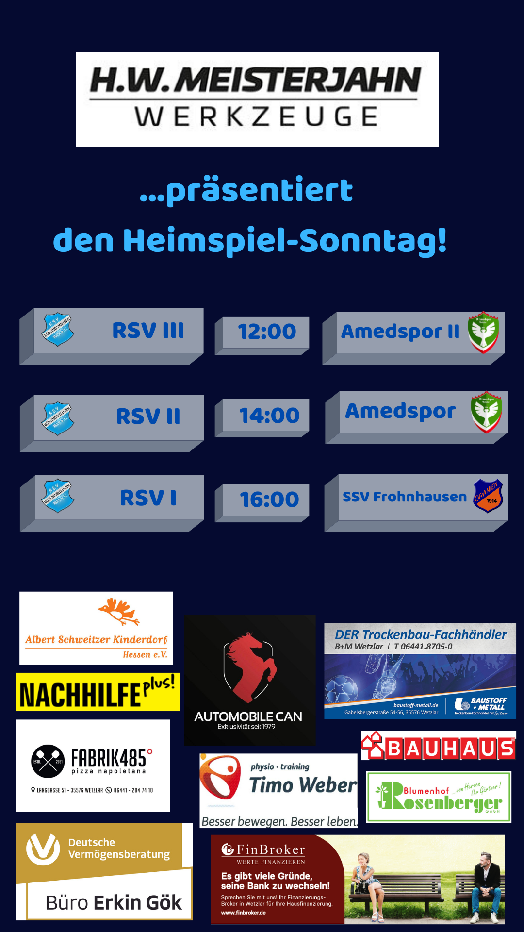 You are currently viewing Heimspiel-Sonntag: RSV will Serie fortsetzen – Teams 2 und 3 empfangen Amedspor