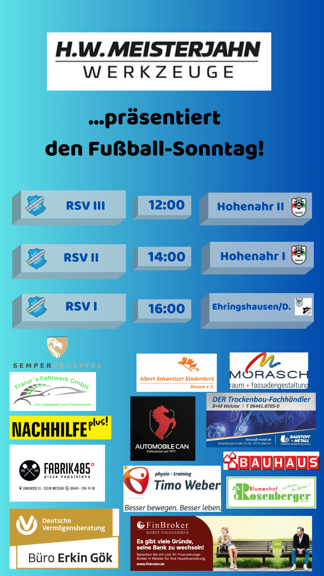 You are currently viewing Heimspiel-Sonntag: Anspruchsvolle Gegner für RSV-Teams
