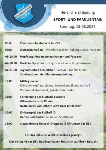 Mehr über den Artikel erfahren Sport- und Familientag des RSV steigt am 15. Juni