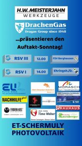Mehr über den Artikel erfahren Saisonstart! RSV empfängt Ehringshausen/Dillheim – Team 3 gegen Berghausen