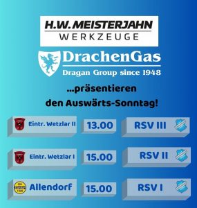 Mehr über den Artikel erfahren RSV reist Sonntag nach Allendorf – Stadtduelle für Team 2 und 3