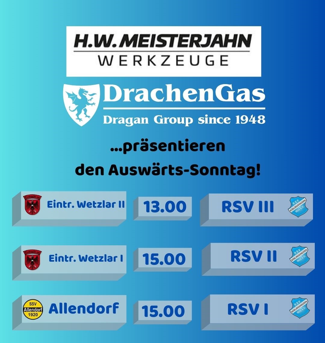 Du betrachtest gerade RSV reist Sonntag nach Allendorf – Stadtduelle für Team 2 und 3