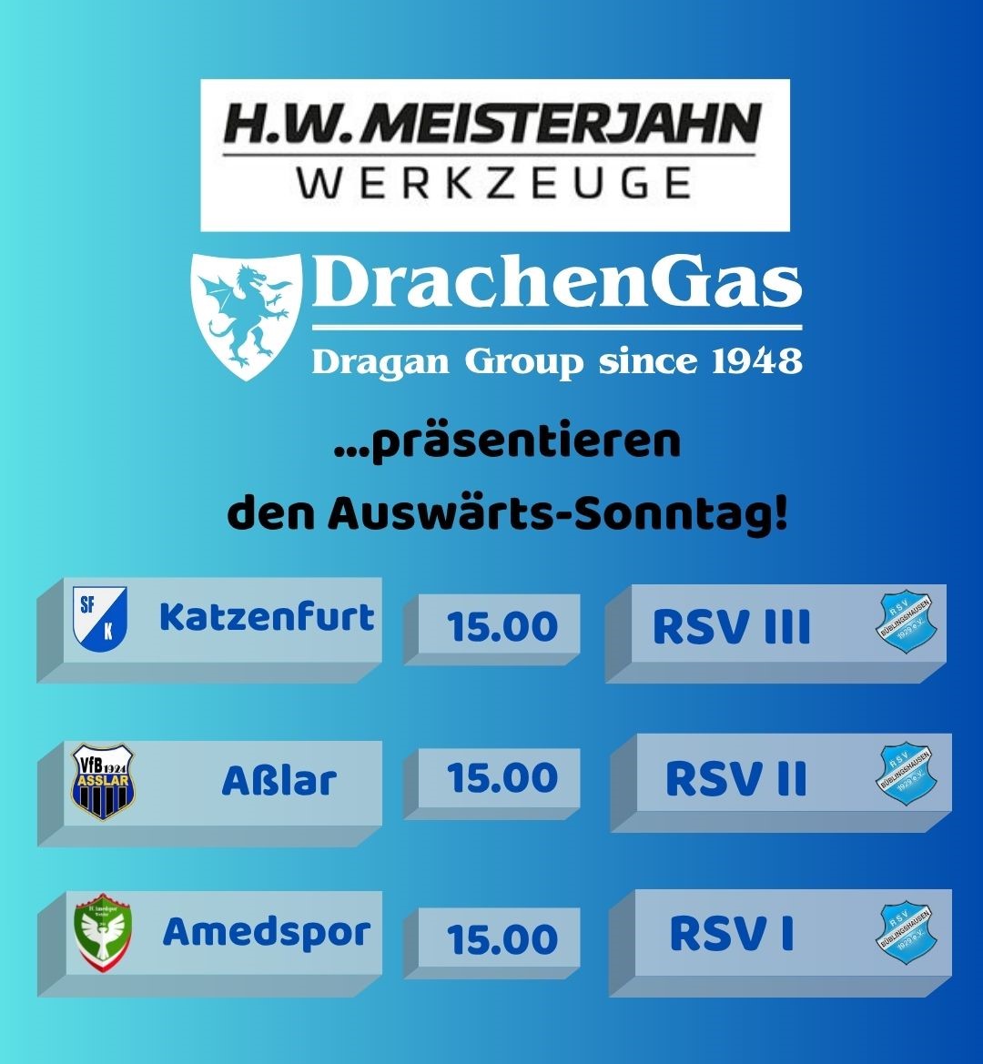 Du betrachtest gerade RSV-Teams dreimal auswärts – und dreimal mit Topspielen